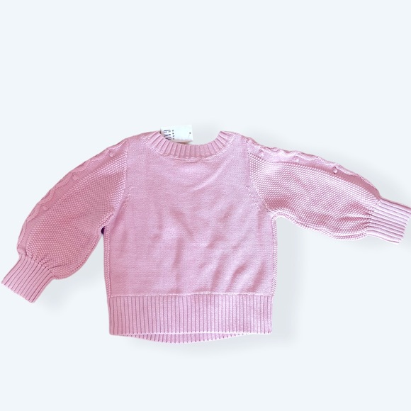 NWT GAP Kids pink knit sweater - Picture 3 of 4